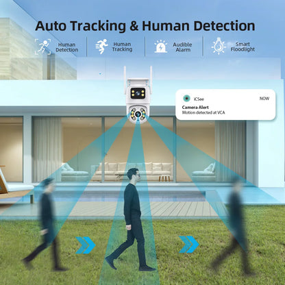 Hiseeu 4K 8MP Wifi Surveillance Camera Dual Lens