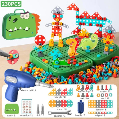 Kids STEM Drill Set Creative Mosaic Puzzle Building Blocks