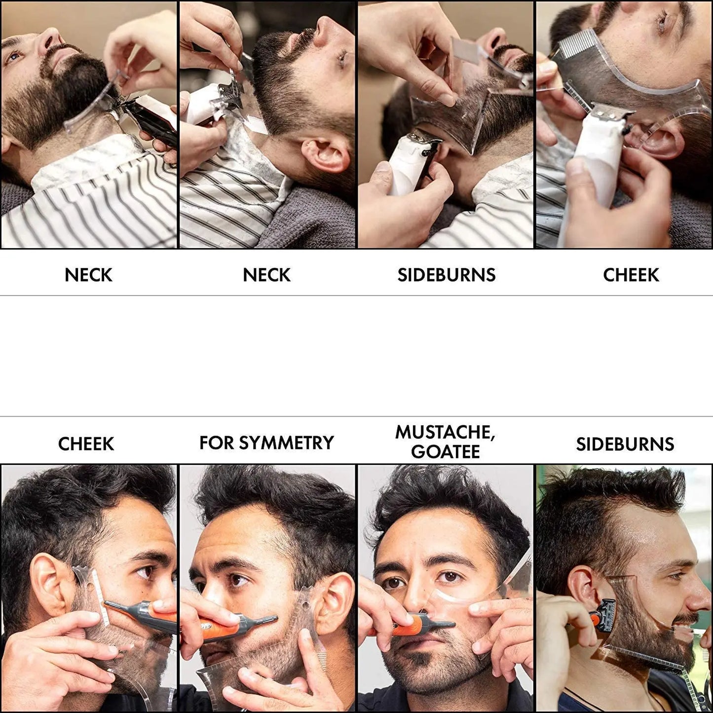 All-in-One Beard Styling Comb - Creative Stencil And Shaping Template Tools