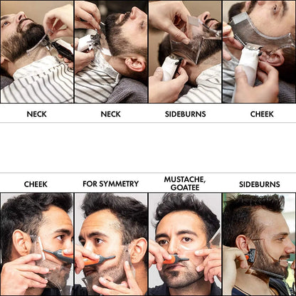 All-in-One Beard Styling Comb - Creative Stencil And Shaping Template Tools