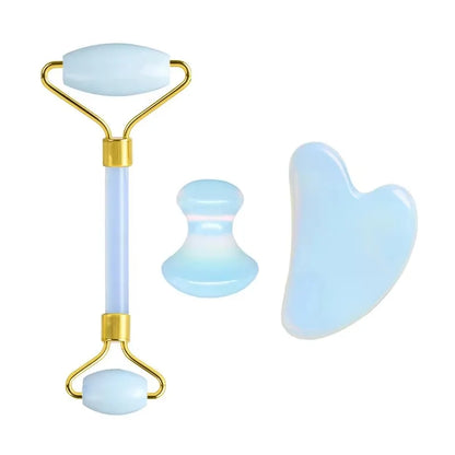 Natural Opal Jade Roller Gouache Scraper For Face Gua Sha