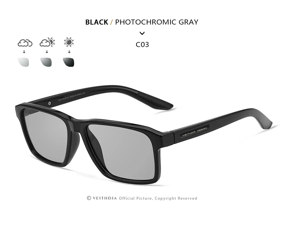 Polarized UV400 Sunglasses Fashion Photochromic Gradient