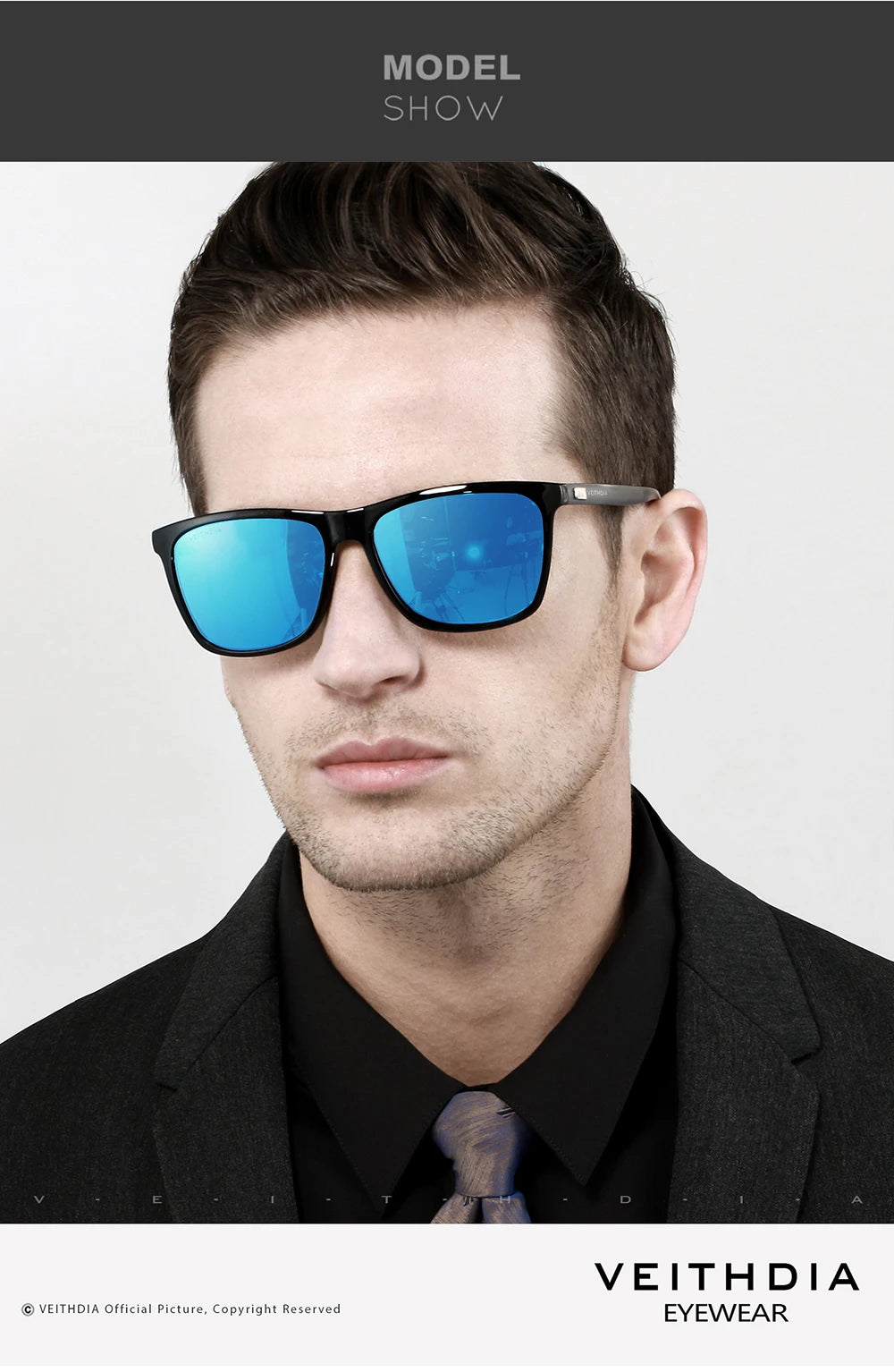 VEITHDIA Brand Sunglasses Unisex Retro Aluminum+TR90