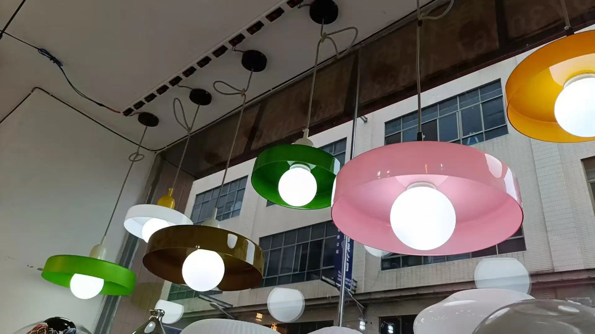 Nordic Retro Glass Pendant Lamps Indoor E27 LED Chandelier
