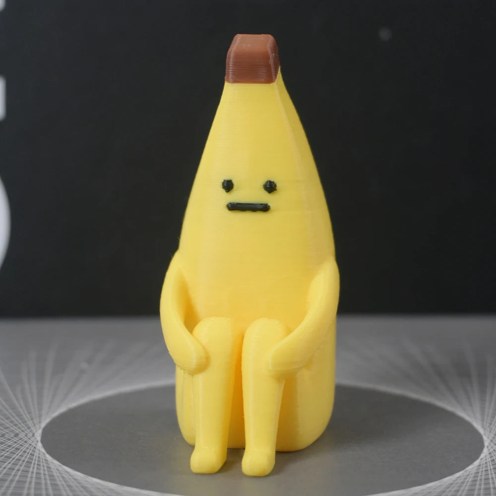 Anxious Banana 3D Printed Figurines Decor for Home Office