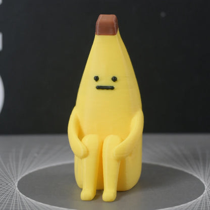 Anxious Banana 3D Printed Figurines Decor for Home Office