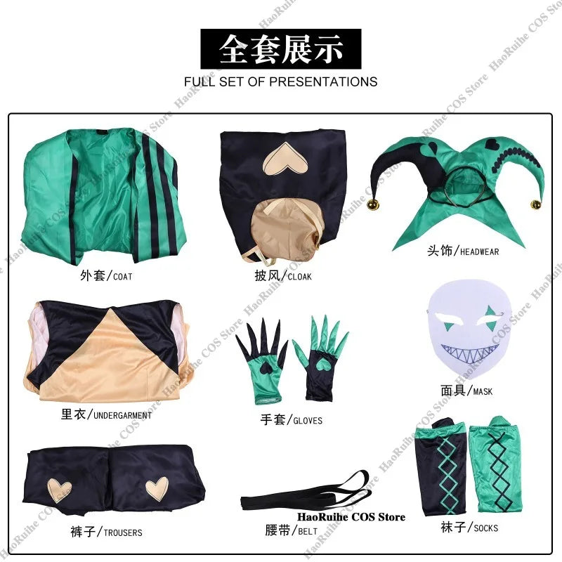 Hot The Freak Circus Pierrot Jester Harlequin Cosplay