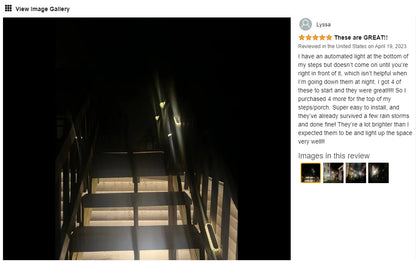 4 Pack Solar Deck Lights Outdoor Step Lights IP68 Solar