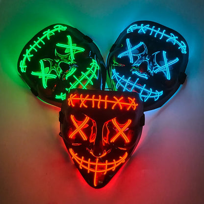 Wireless LED Purge Mask Halloween Horror Party Carnival Cosplay
