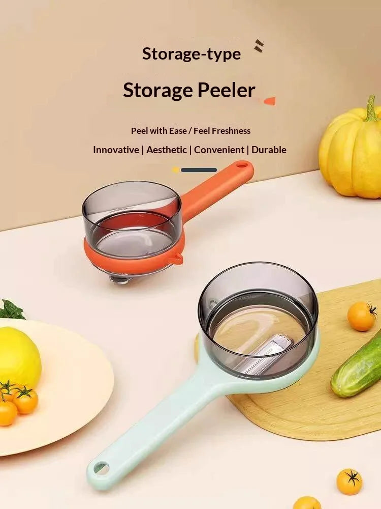 Storage‑Type Fruit Vegetable Peeler With Peel Container