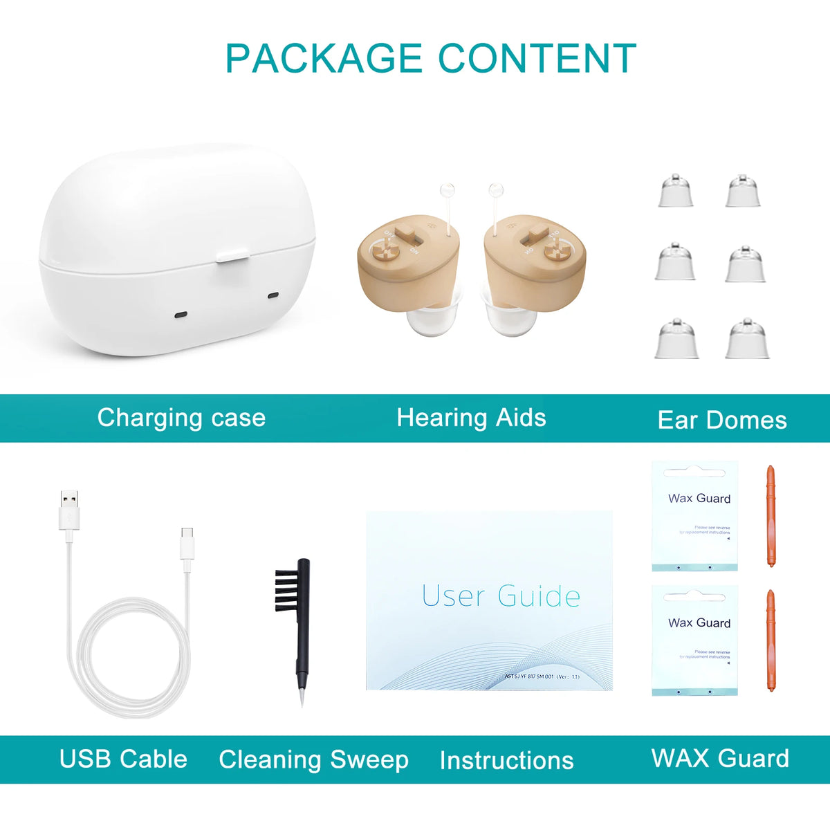 Hearing Aid Rechargeable Digital Hearing Aids