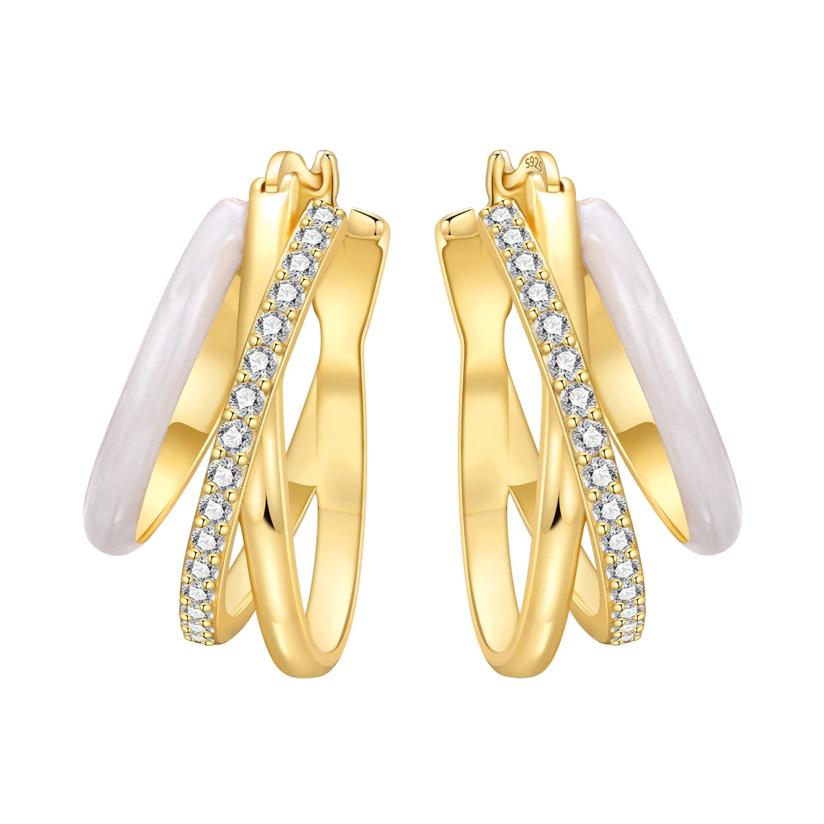New 925 Sterling Silver 18K Gold Plated Cherry Blossom Butterfly