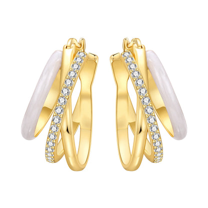 New 925 Sterling Silver 18K Gold Plated Cherry Blossom Butterfly