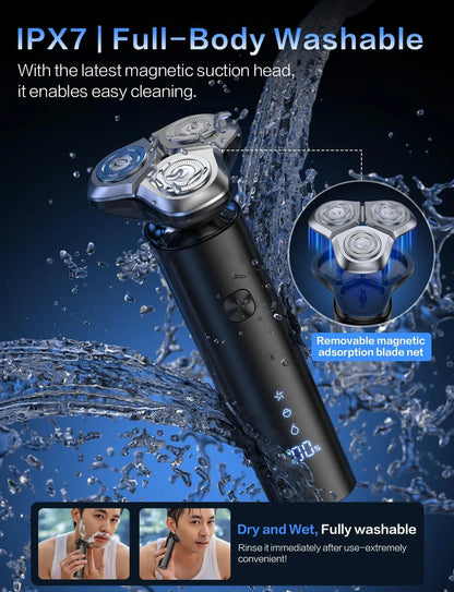 Electric Razor for Men 3 Blade Rotary Shaving Machine