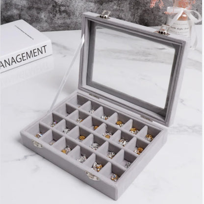 Jewelry Storage Box Earring Ring Necklace Jewelry  Box
