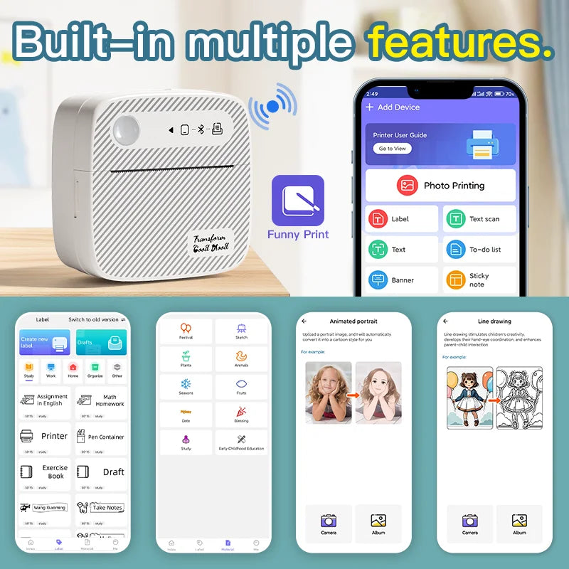 B3 Portable Mini Printers Wireless Bluetooth Inkless