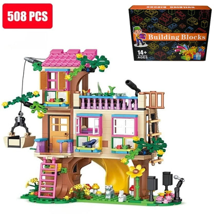Friends City Tree House Summer Holiday Villa Castle For Kid