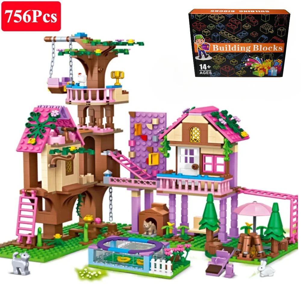 Friends City Tree House Summer Holiday Villa Castle For Kid