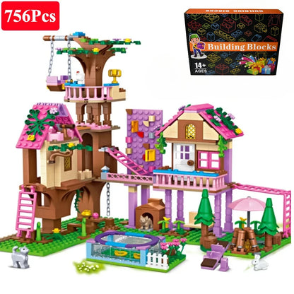 Friends City Tree House Summer Holiday Villa Castle For Kid