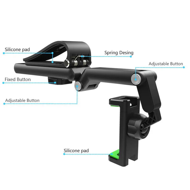 Sun Visor Phone Holder for Car Multifunctional 360° Rotating