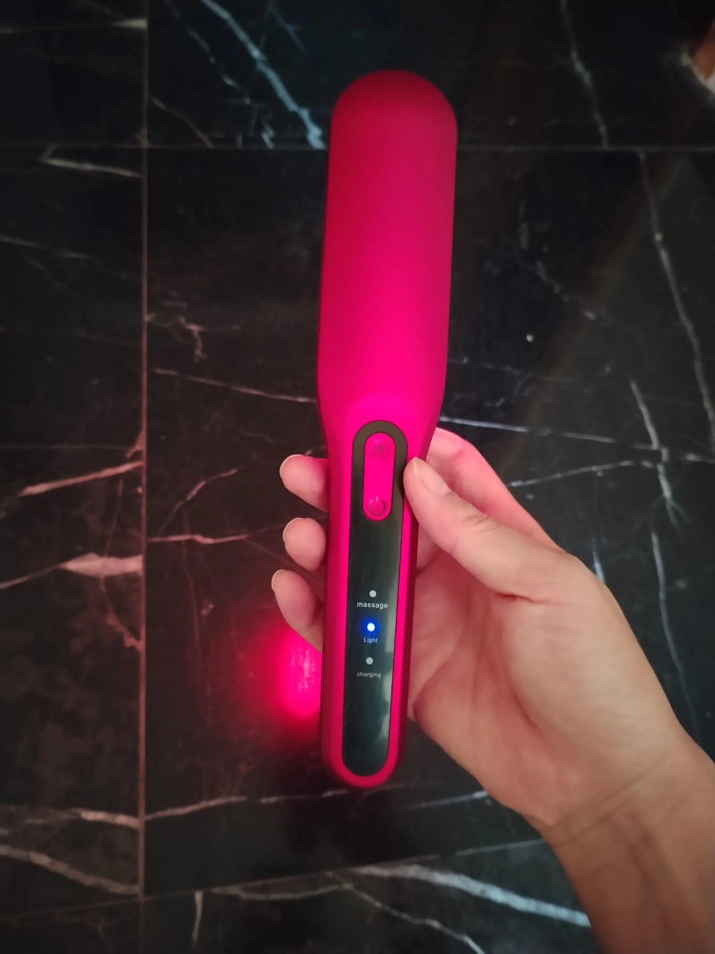 Electric Vibration Massage Comb Blue and Red Light