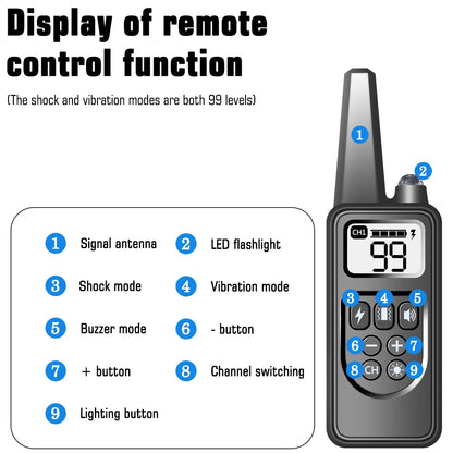 Dog Training Collar with Remote IP67 Waterproof