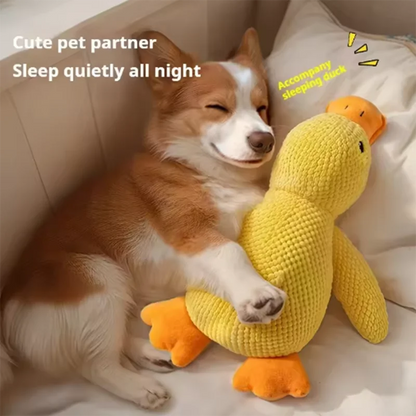 Duck dog toy plush chew resistant durable dog toy