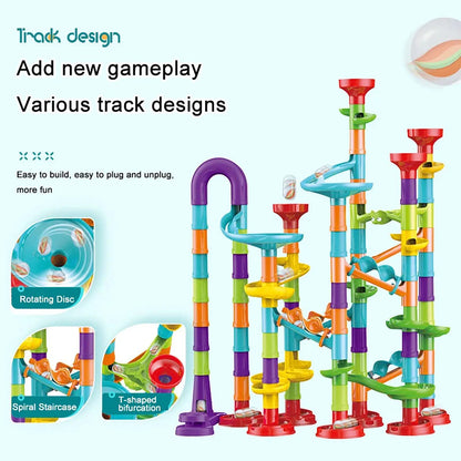 Children'S Diy Montessori Toy Puzzle Track Block Children Toy