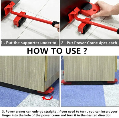 Professional Furniture Mover Tool Set Heavy Stuffs Transport Lifter