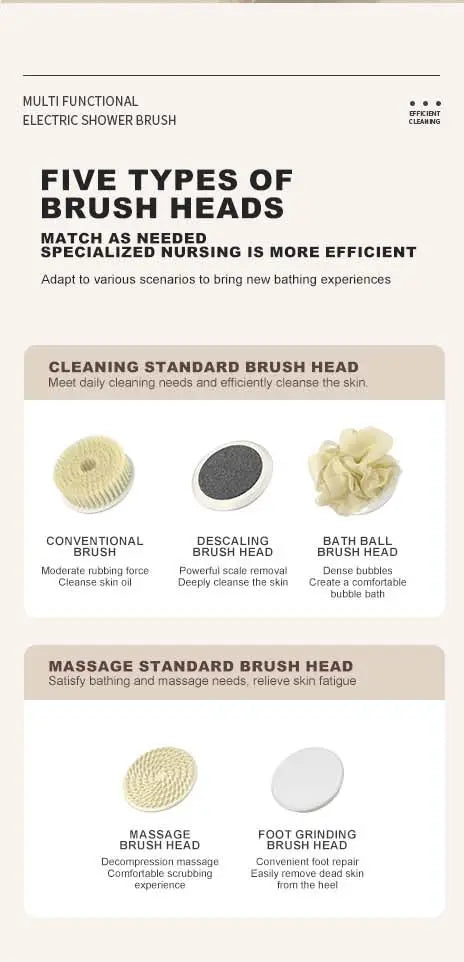 NEW Electric Shower Body Cleaning Brush