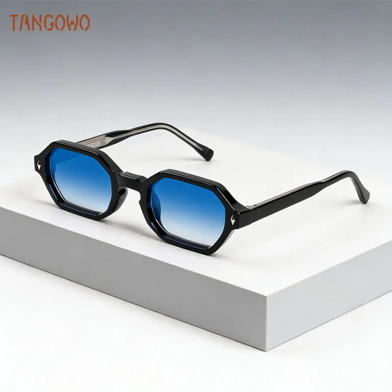 TANGOWO New Fashion Polygon Punk Sunglasses Luxury Brand