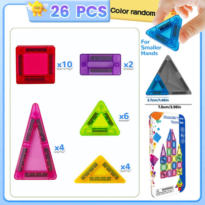 Mini Magnetic Building Blocks Set with Storage Box