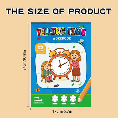 Children's Time Concept Practice Workbook, Suitable
