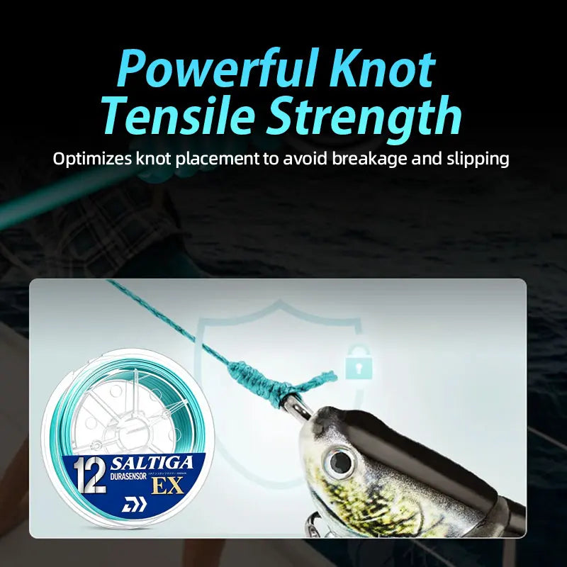 New X12 Strands Fishing Line Braided PE Fishing Strong Line