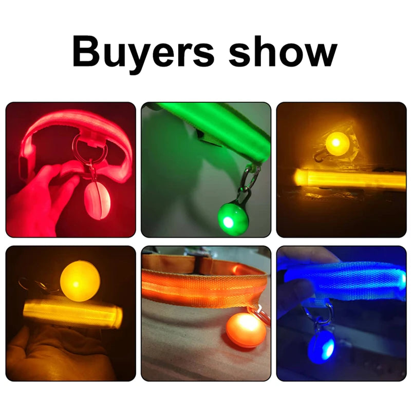 Usb Charging Glowing Dog Collar With Pendant Detachable