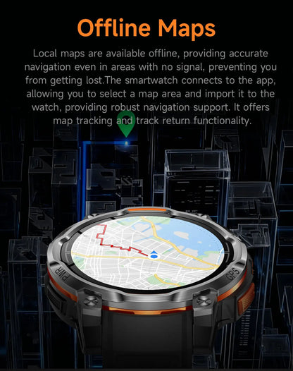 New GPS Map Smart Navigation Watch 1200mAh Battery