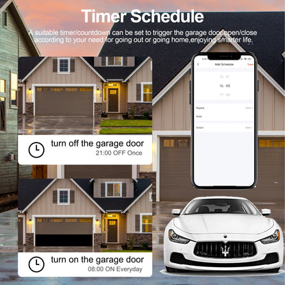 GIRIER Tuya Smart WiFi Garage Door Opener Controller Supports