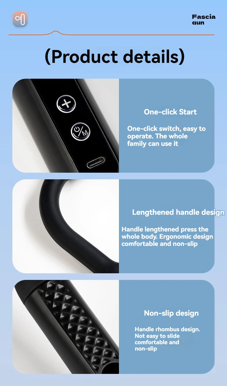 New Smart Fascia Gun Electric Massager Massage Hammer
