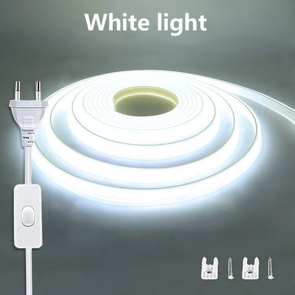 LED Lights Strip 220v with ON-OFF Switch Waterproof Outdoor