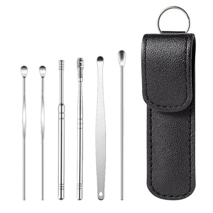 Stainless Steel Ear Cleaner Portable Ear Spoons Spiral