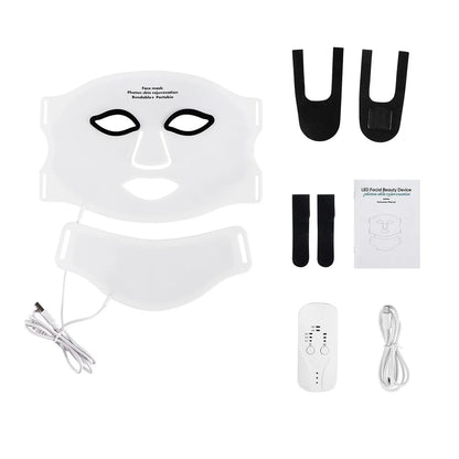 Silicone LED Mask Face With Neck 7 Colors LED Photo