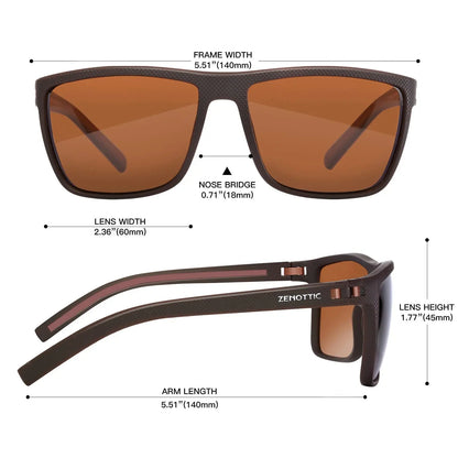 ZENOTTIC Fashion Polarized Sunglasses Shade  Lightweight