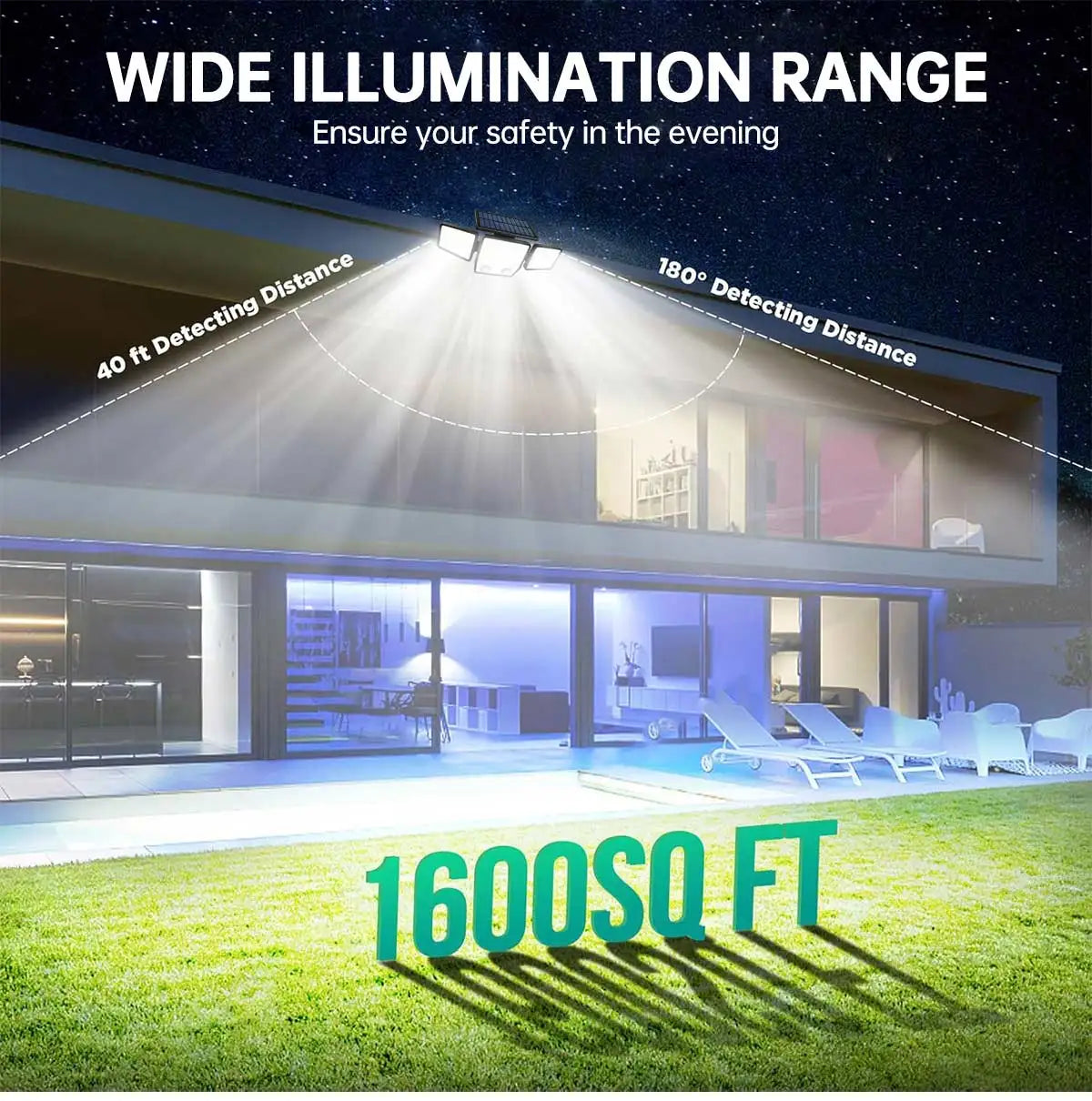 Solar Motion Sensor Outdoor Lights LED Outdoor Solar Garden