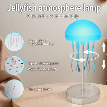 Move UP and Down Jellyfish Table Lamp Color Changing LED