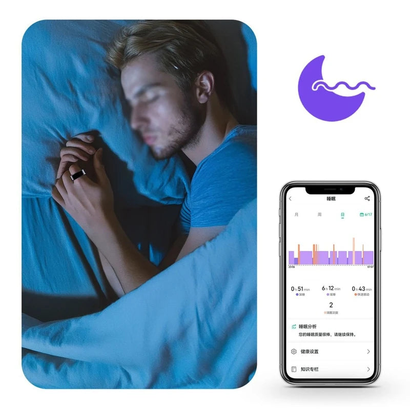 Smart Ring Bluetooth Call Heart Rate Blood Pressure Monitor