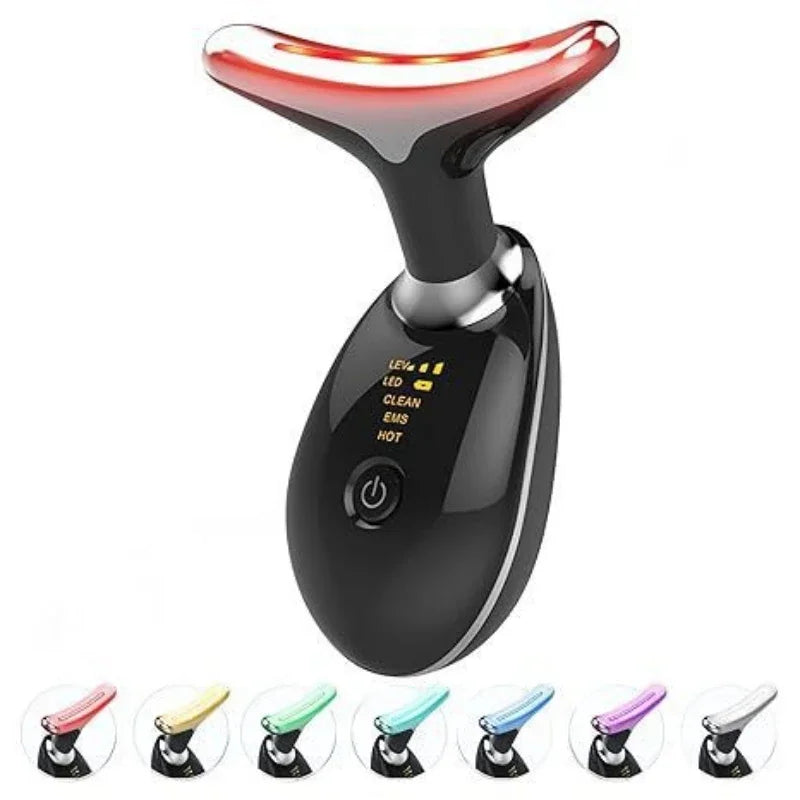 7 Color EMS Neck Beauty Device Face Lifting Massager