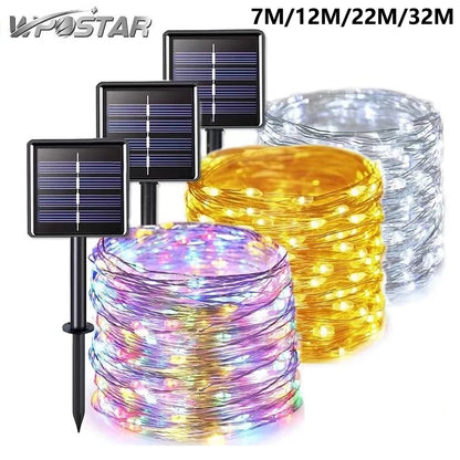 8 Modes Outdoor Solar Fairy Lights LED Copper Wire Lights
