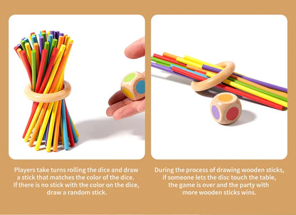 Parent child interactive wooden stick children's