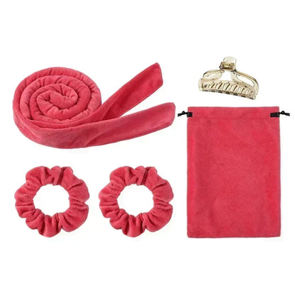 Woman Heatless Curling Rod Headband Lazy Hair Curler