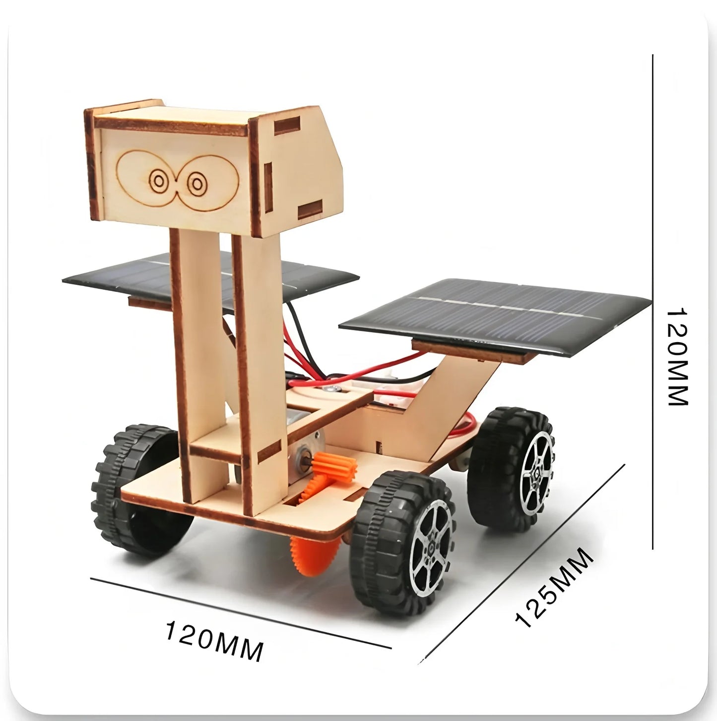Solar Car Lunar Exploration Vehicle Children's Diy Hand-Assembled